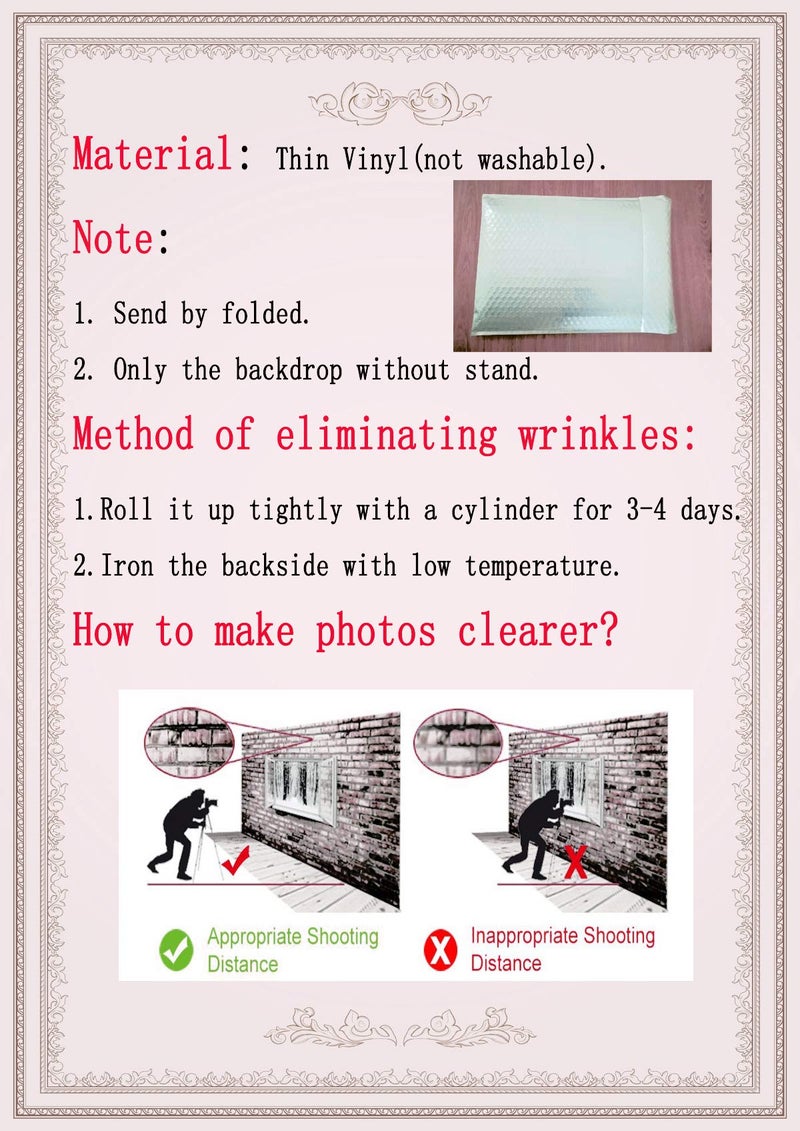 CapiSco 9X6FT Castle Stairs Backdrop Vinyl Photography Studio Background Outdoor Fountain Blue Sky White Clouds Wedding Party Decoration Polyester Seamless Photo Studio Booth Backdro SCO44B - Image 5